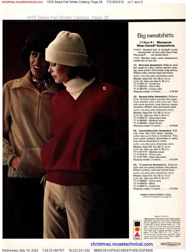 1978 Sears Fall Winter Catalog, Page 29