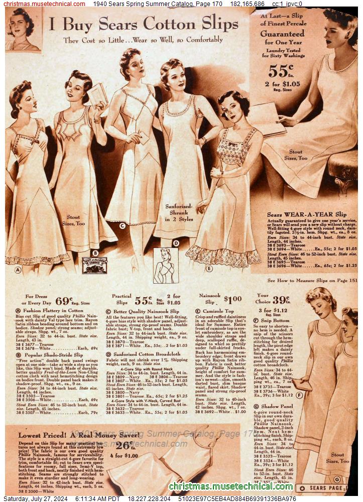 1940 Sears Spring Summer Catalog, Page 170