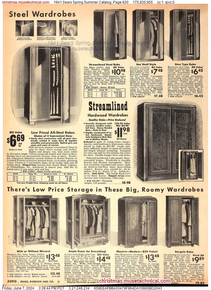 1941 Sears Spring Summer Catalog, Page 620