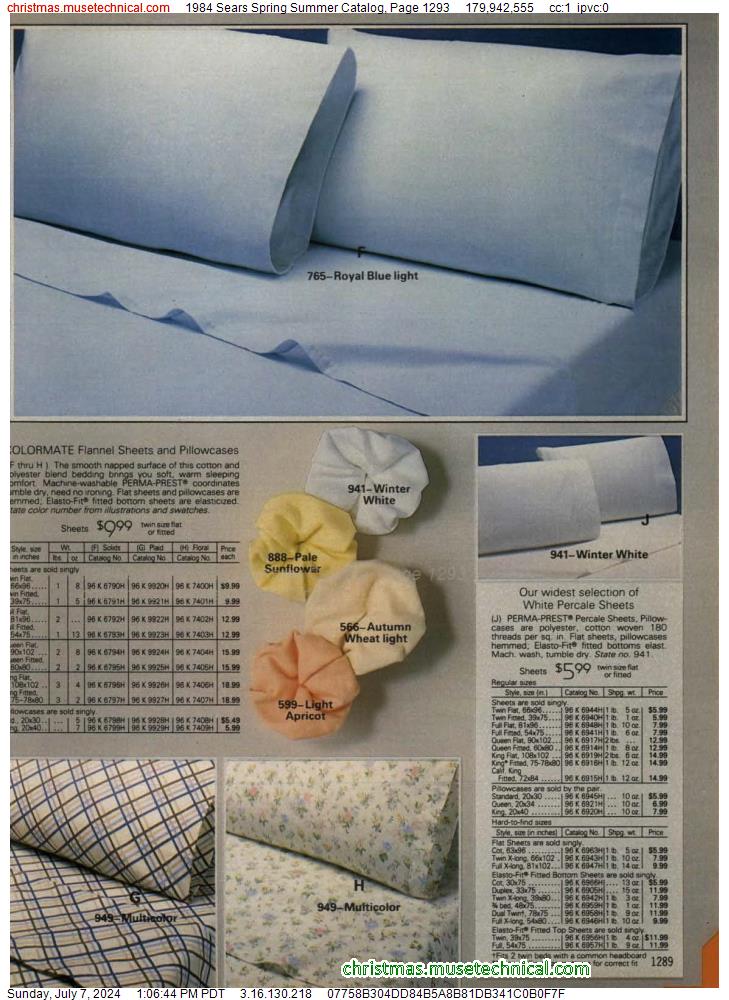1984 Sears Spring Summer Catalog, Page 1293
