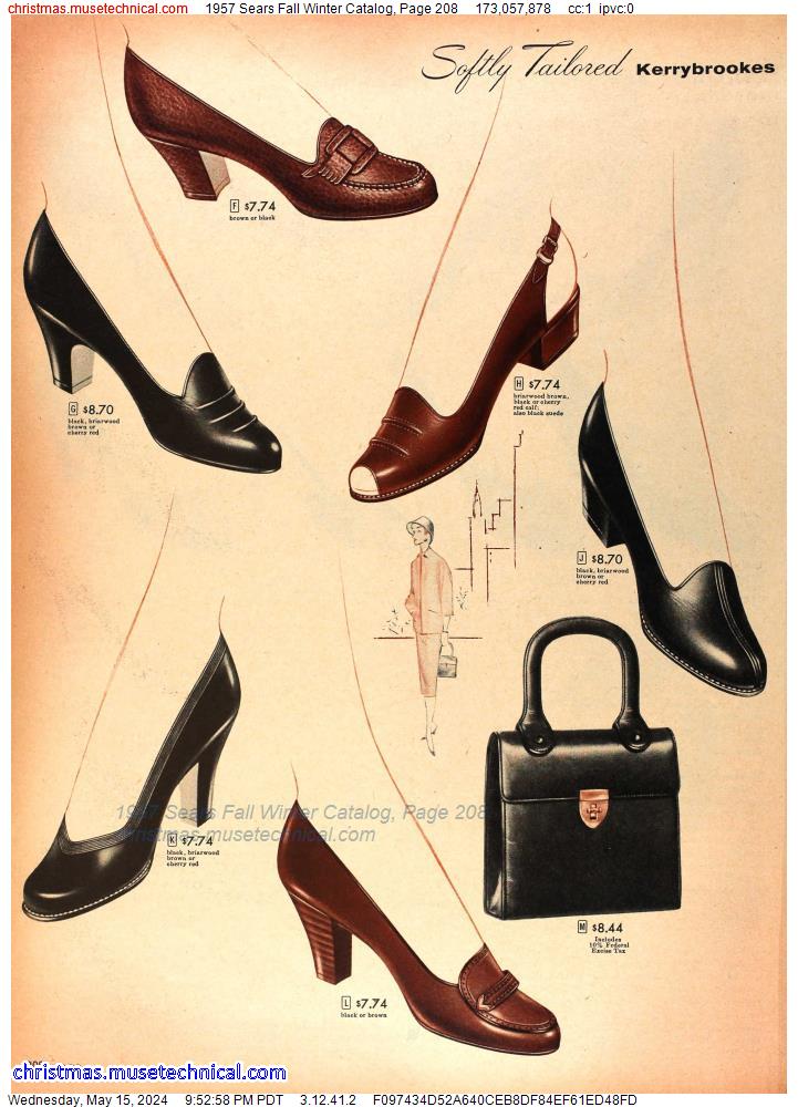 1957 Sears Fall Winter Catalog, Page 208