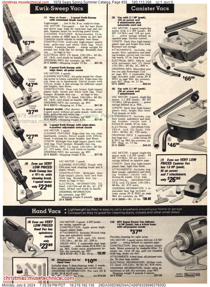 1978 Sears Spring Summer Catalog, Page 955