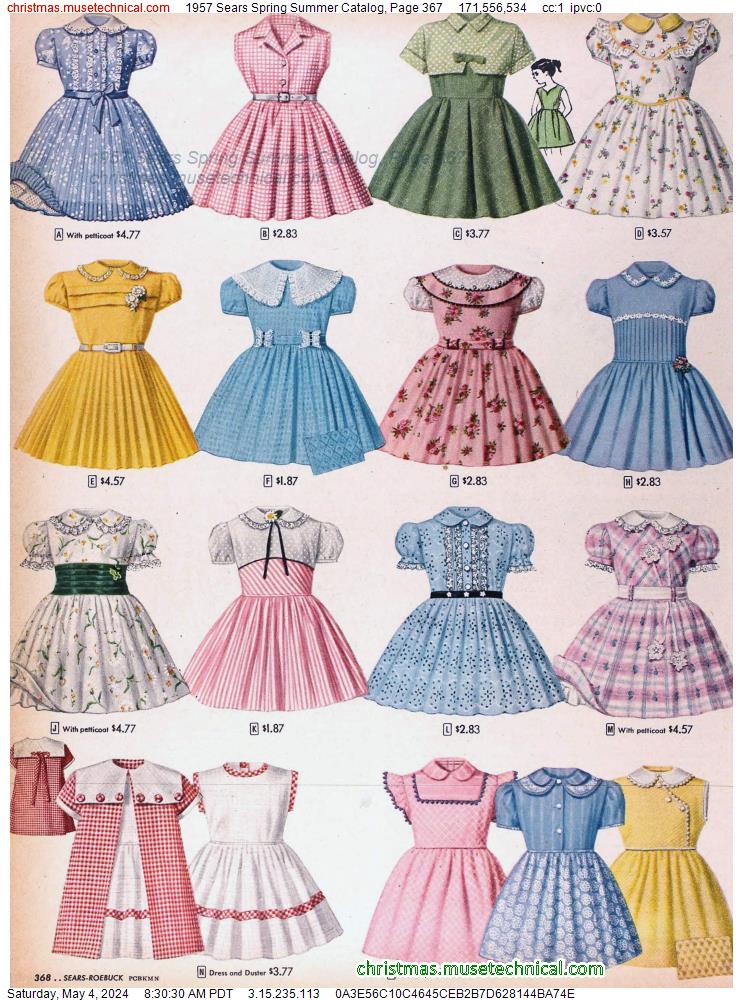1957 Sears Spring Summer Catalog, Page 367