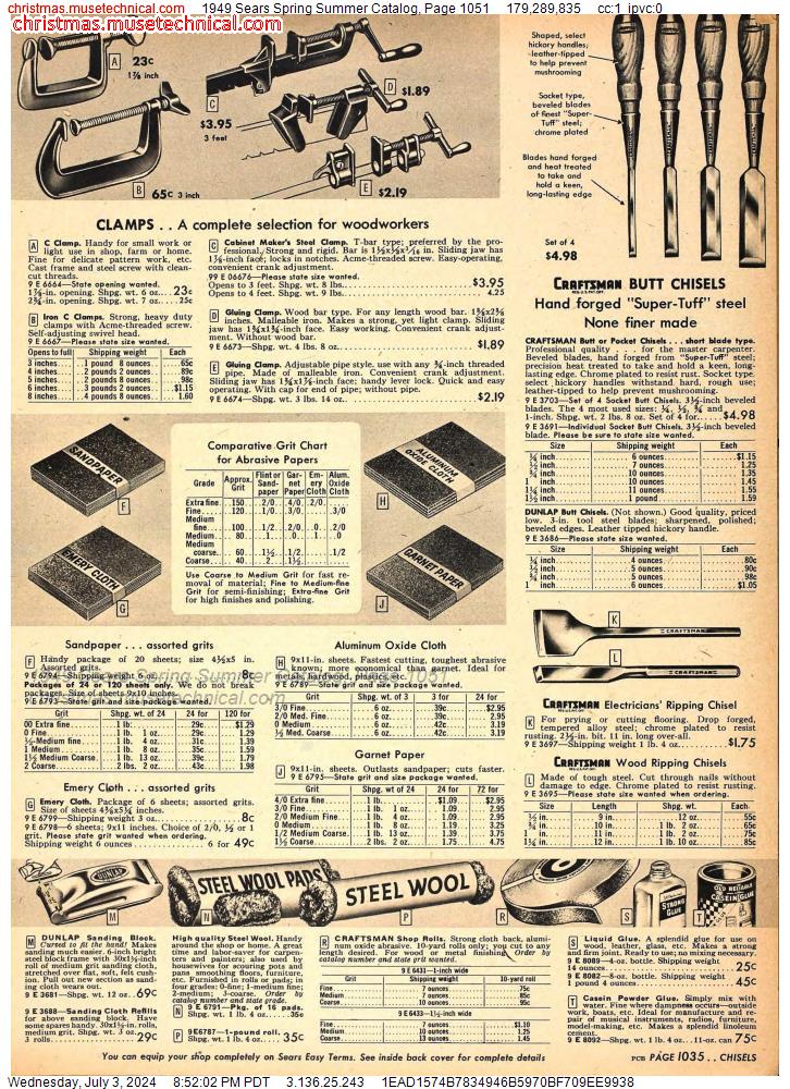 1949 Sears Spring Summer Catalog, Page 1051