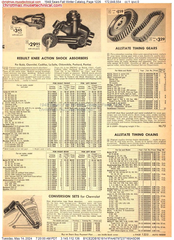 1948 Sears Fall Winter Catalog, Page 1226