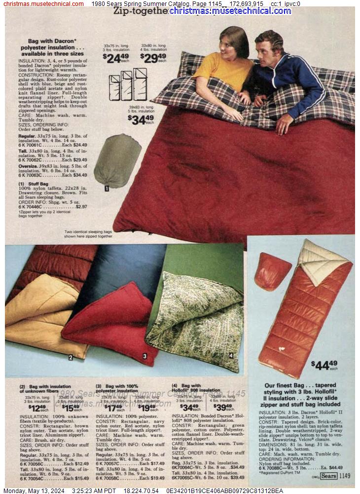 1980 Sears Spring Summer Catalog, Page 1145