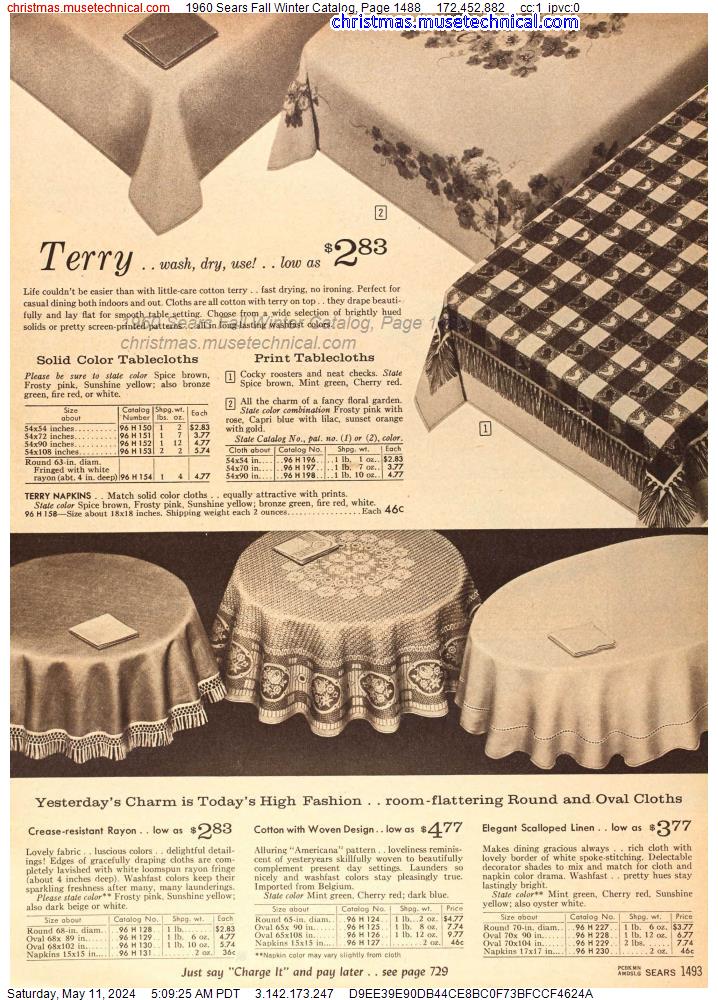 1960 Sears Fall Winter Catalog, Page 1488