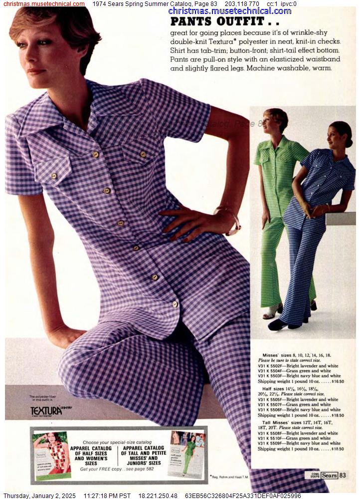 1974 Sears Spring Summer Catalog, Page 83