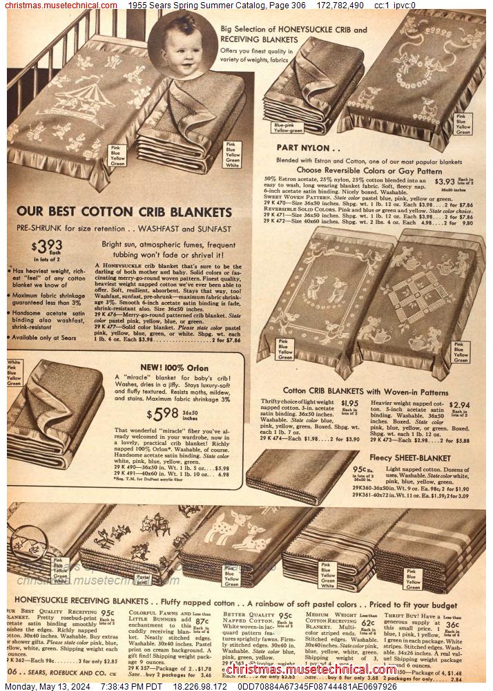 1955 Sears Spring Summer Catalog, Page 306