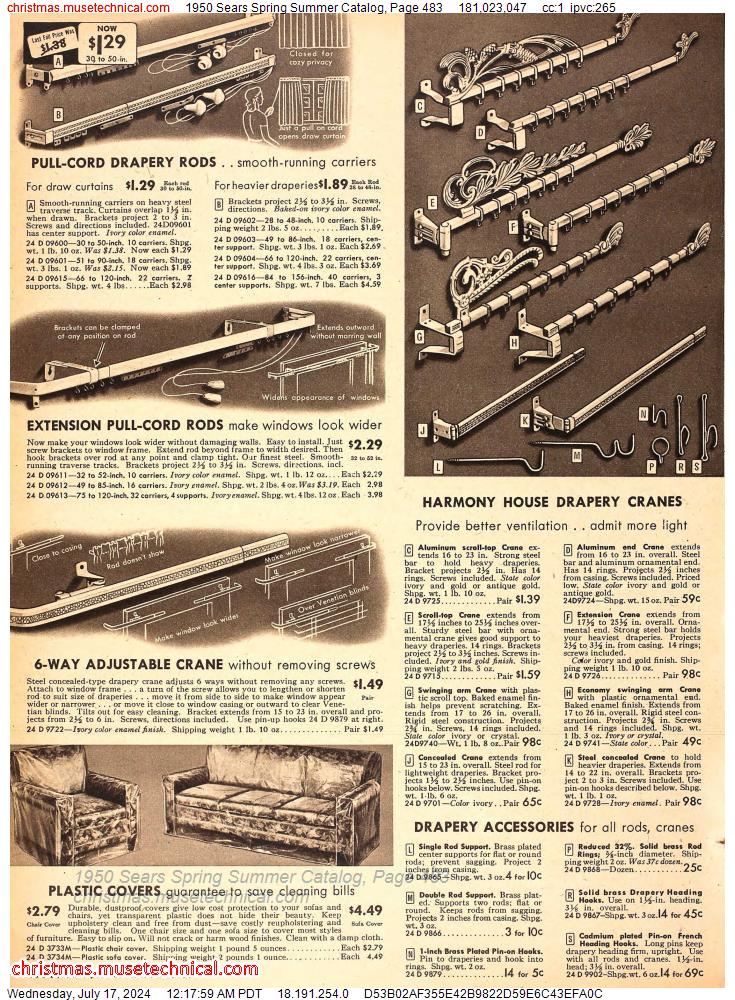 1950 Sears Spring Summer Catalog, Page 483
