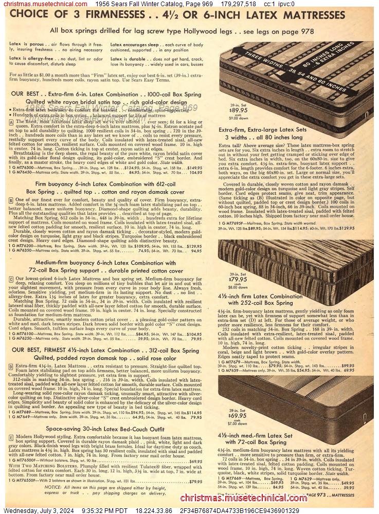 1956 Sears Fall Winter Catalog, Page 969