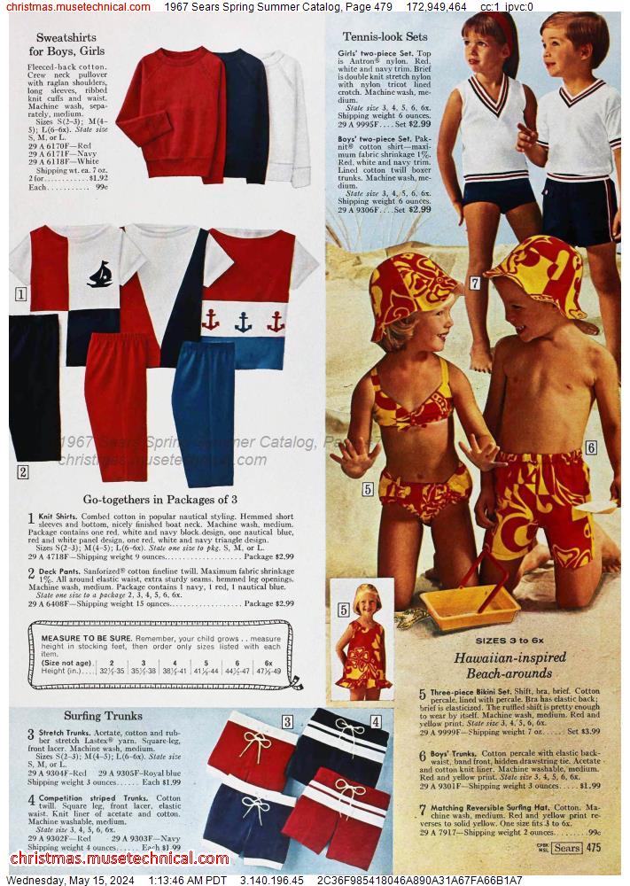 1967 Sears Spring Summer Catalog, Page 479
