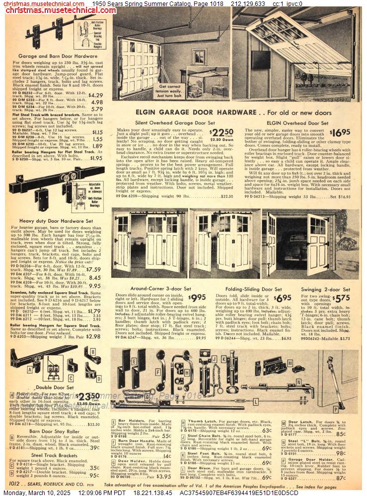 1950 Sears Spring Summer Catalog, Page 1018