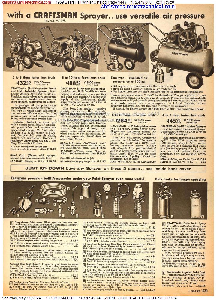 1959 Sears Fall Winter Catalog, Page 1443