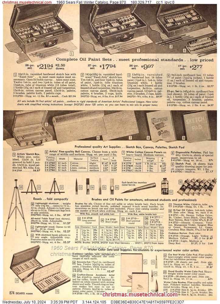 1960 Sears Fall Winter Catalog, Page 870