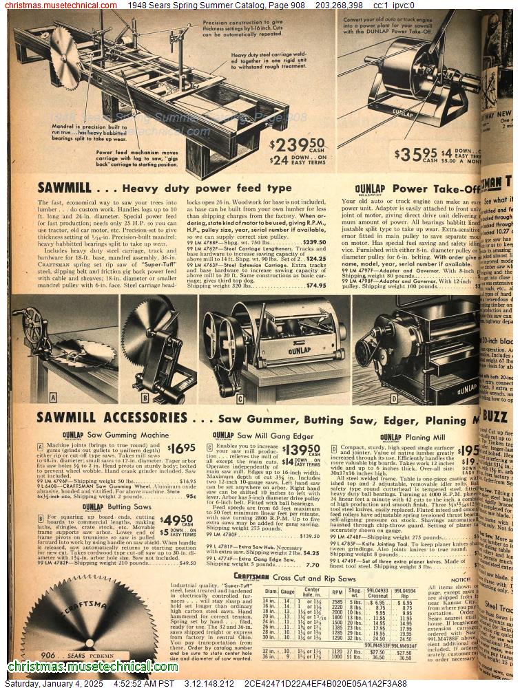 1948 Sears Spring Summer Catalog, Page 908