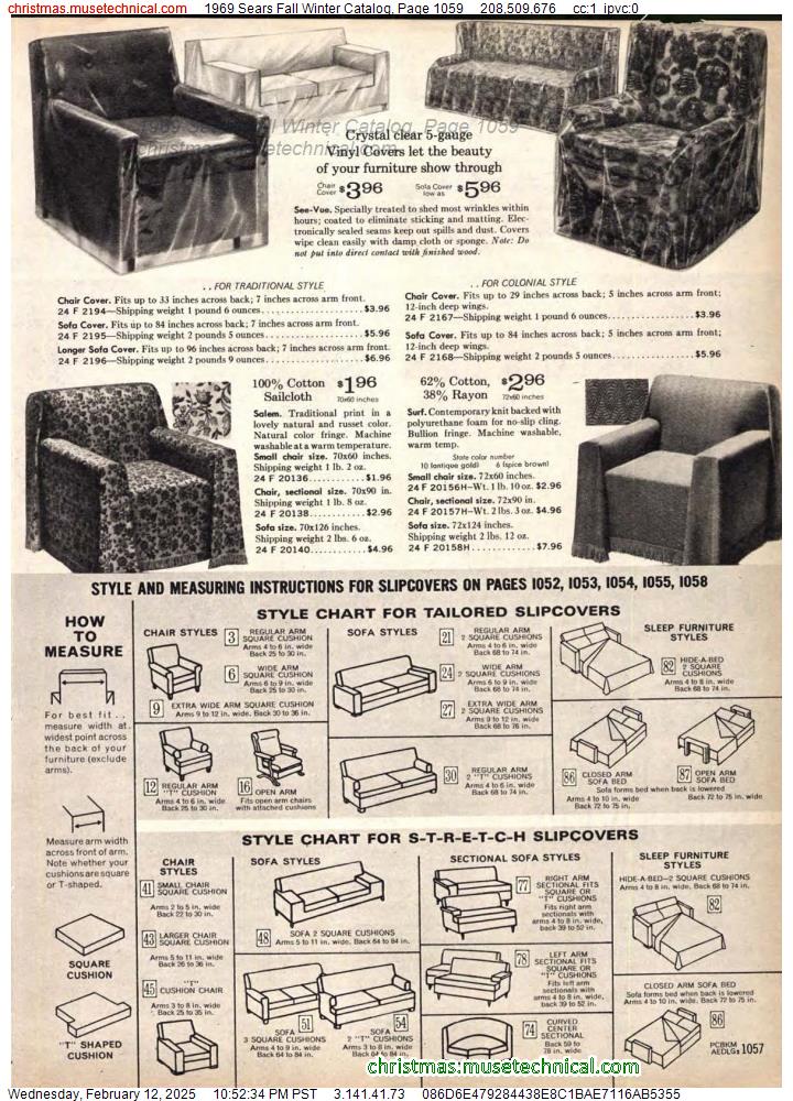 1969 Sears Fall Winter Catalog, Page 1059