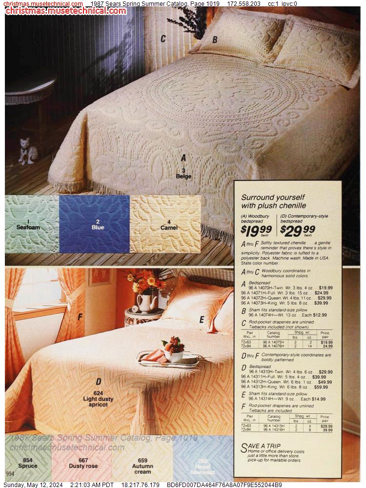 1987 Sears Spring Summer Catalog, Page 1019
