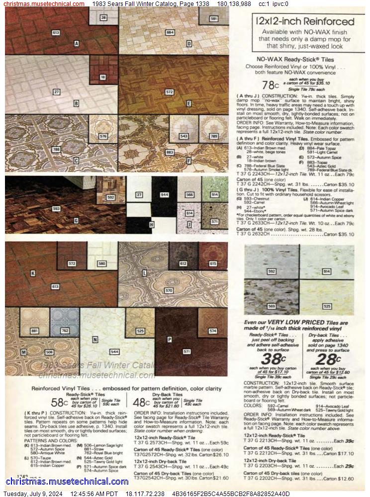 1983 Sears Fall Winter Catalog, Page 1338