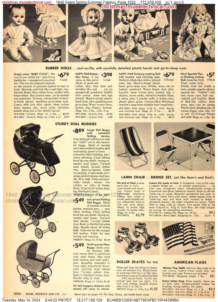 1949 Sears Spring Summer Catalog, Page 1022