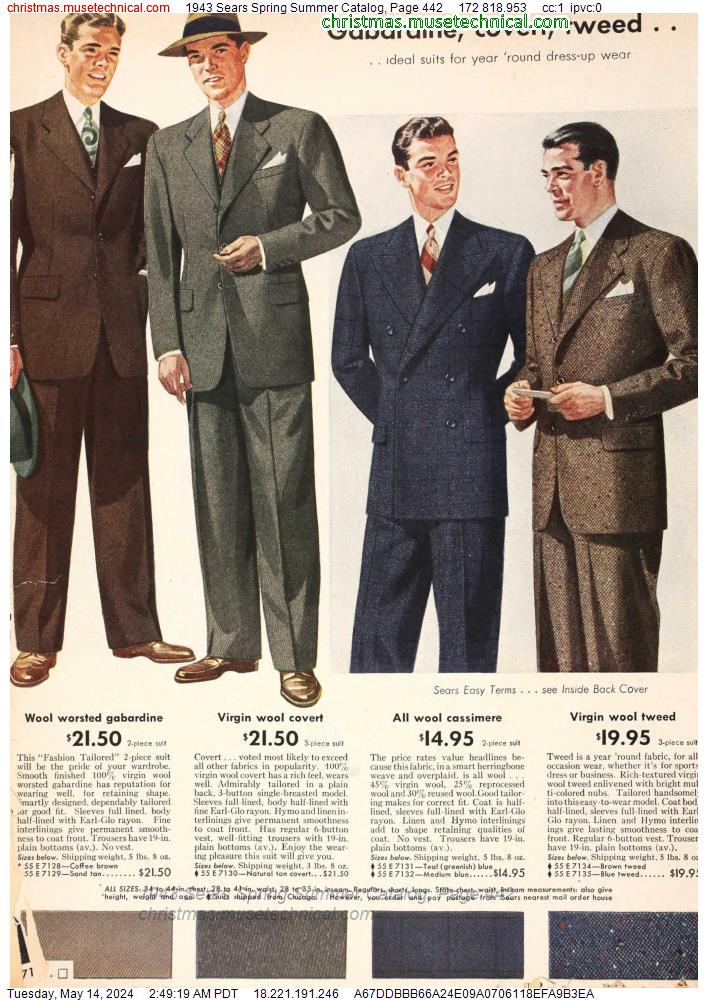 1943 Sears Spring Summer Catalog, Page 442