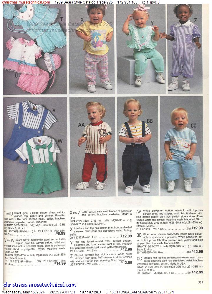 1989 Sears Style Catalog, Page 225