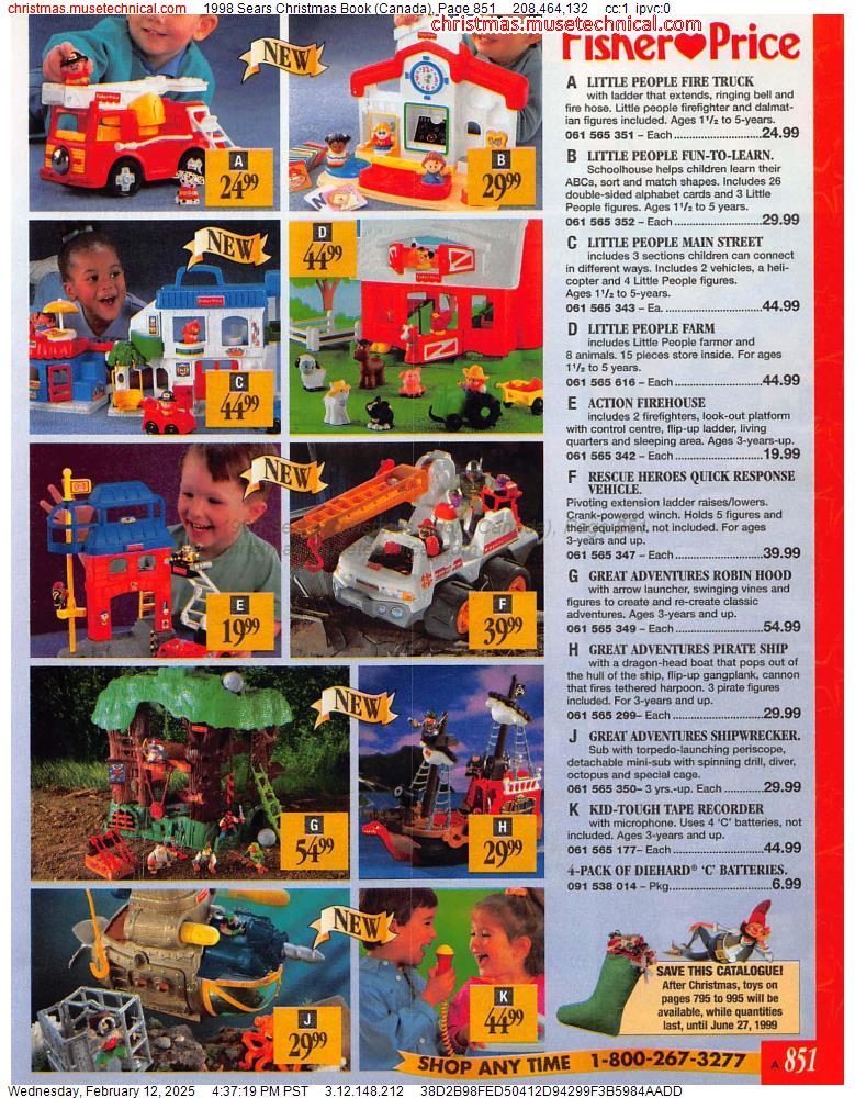 1998 Sears Christmas Book (Canada), Page 851