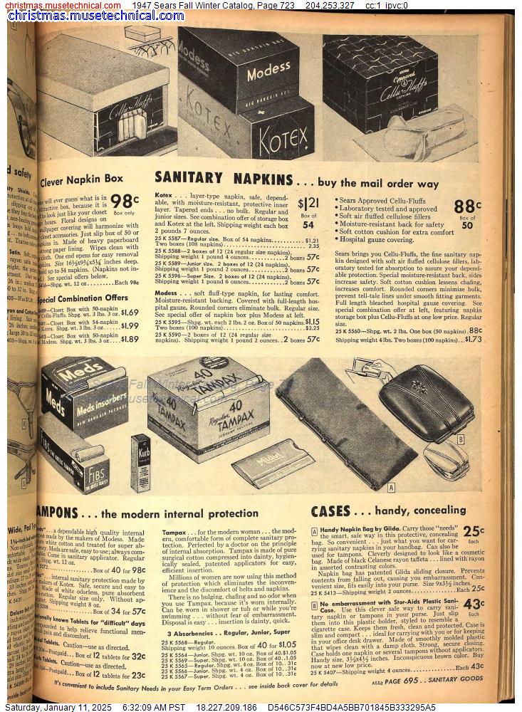 1947 Sears Fall Winter Catalog, Page 723