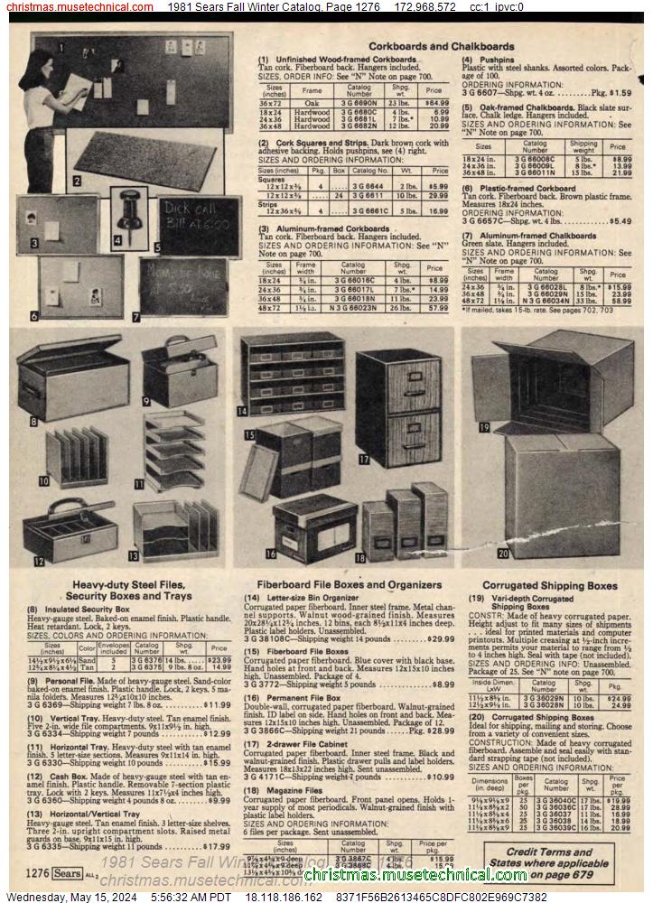 1981 Sears Fall Winter Catalog, Page 1276