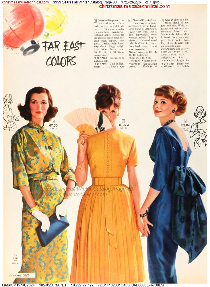 1959 Sears Fall Winter Catalog, Page 80