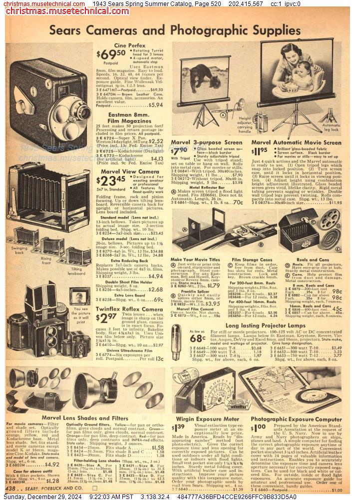 1943 Sears Spring Summer Catalog, Page 520 - Catalogs & Wishbooks