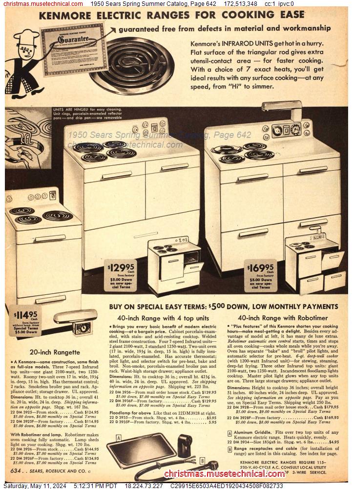 1950 Sears Spring Summer Catalog, Page 642