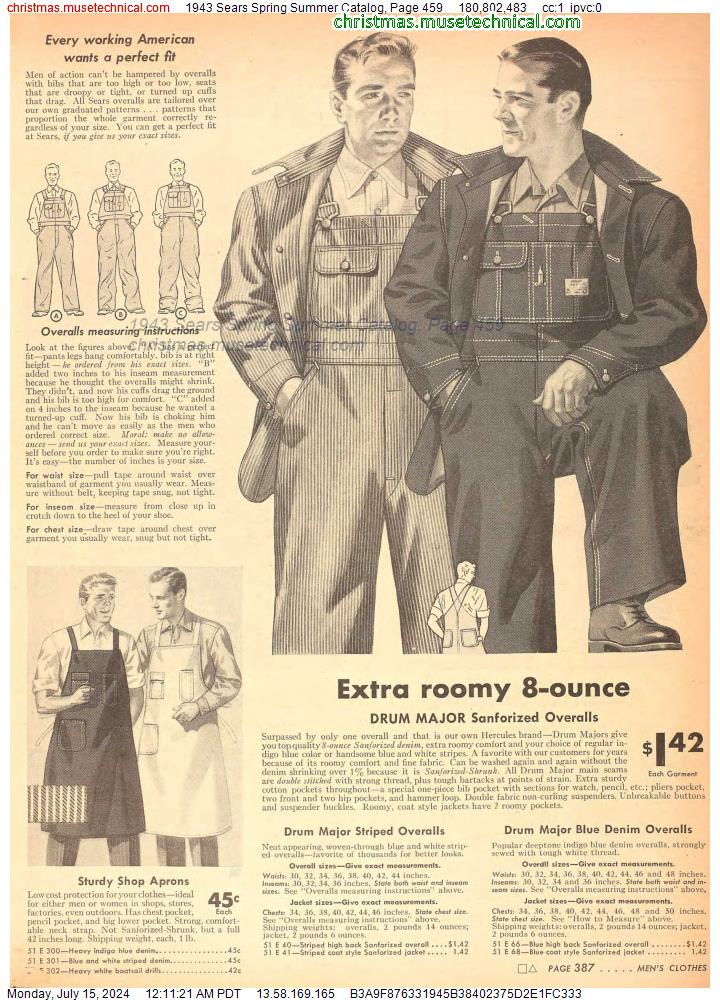 1943 Sears Spring Summer Catalog, Page 459