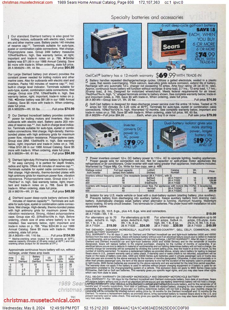 1989 Sears Home Annual Catalog, Page 808