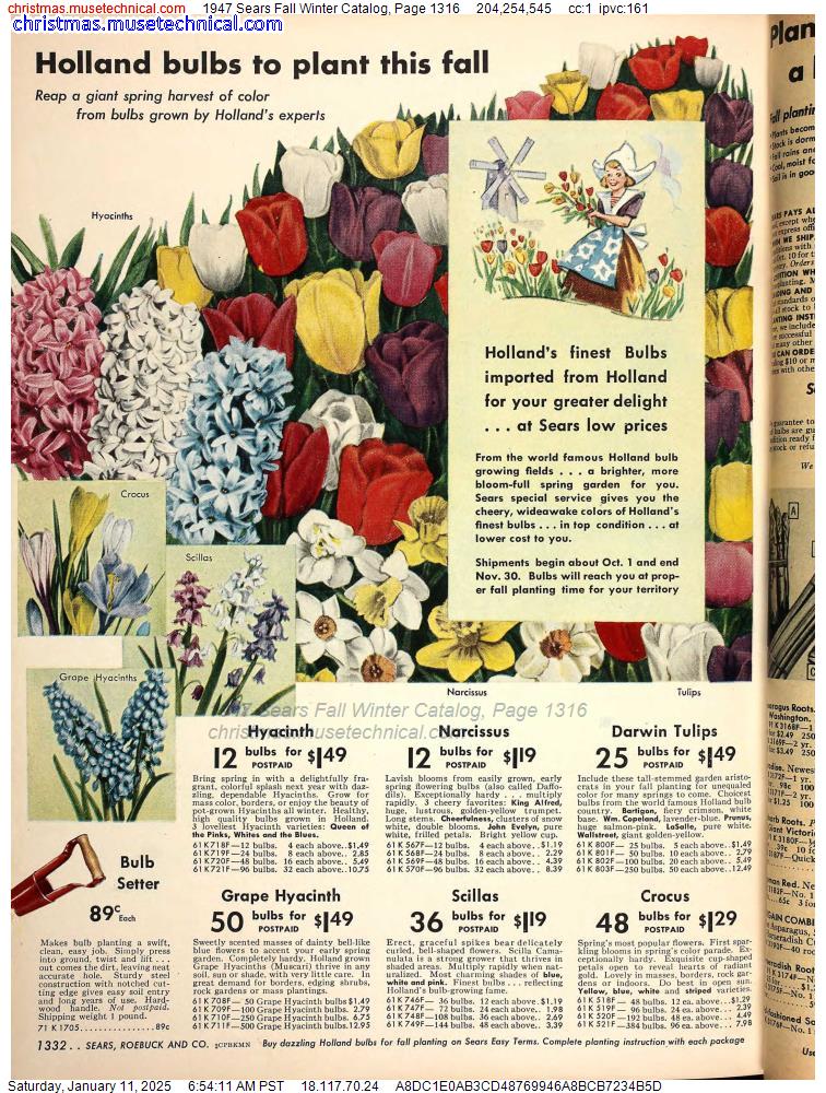 1947 Sears Fall Winter Catalog, Page 1316