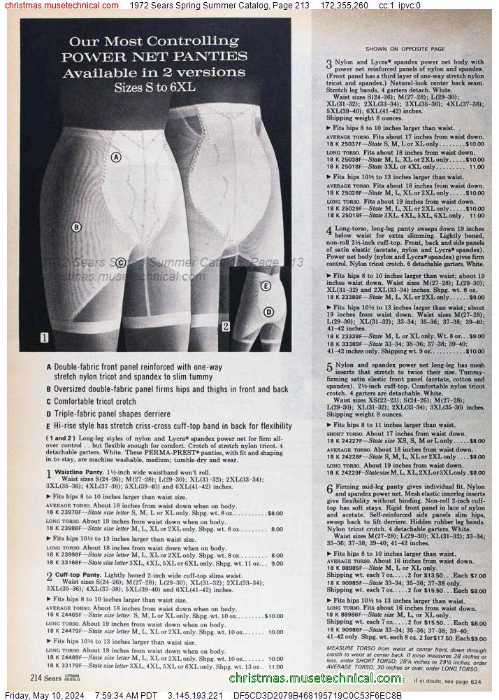 1972 Sears Spring Summer Catalog, Page 213