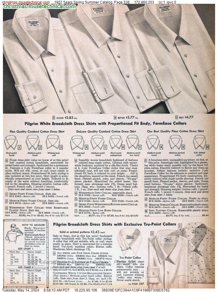 1957 Sears Spring Summer Catalog, Page 536