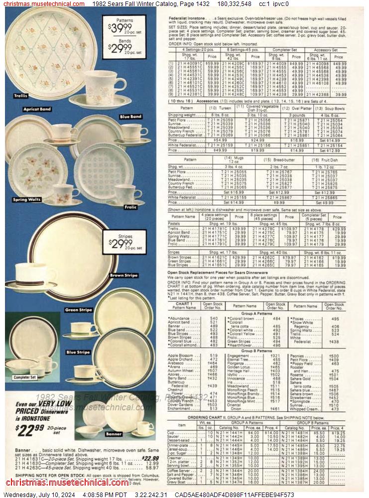 1982 Sears Fall Winter Catalog, Page 1432