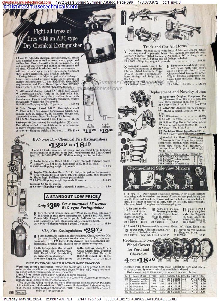1972 Sears Spring Summer Catalog, Page 696