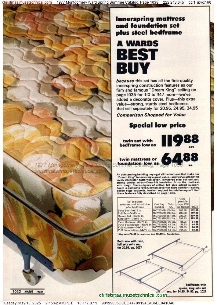 1977 Montgomery Ward Spring Summer Catalog, Page 1038