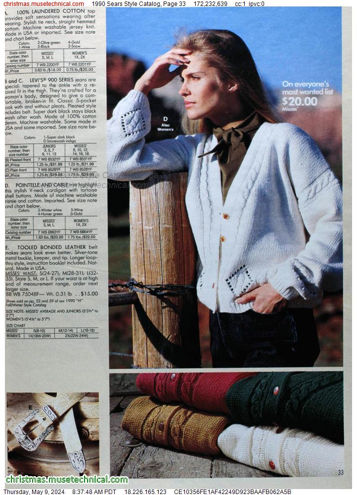 1990 Sears Style Catalog, Page 33