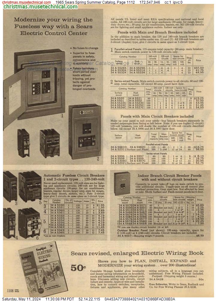 1965 Sears Spring Summer Catalog, Page 1112