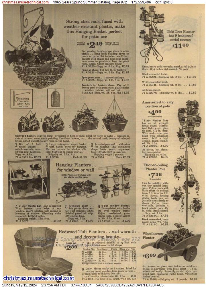 1965 Sears Spring Summer Catalog, Page 972