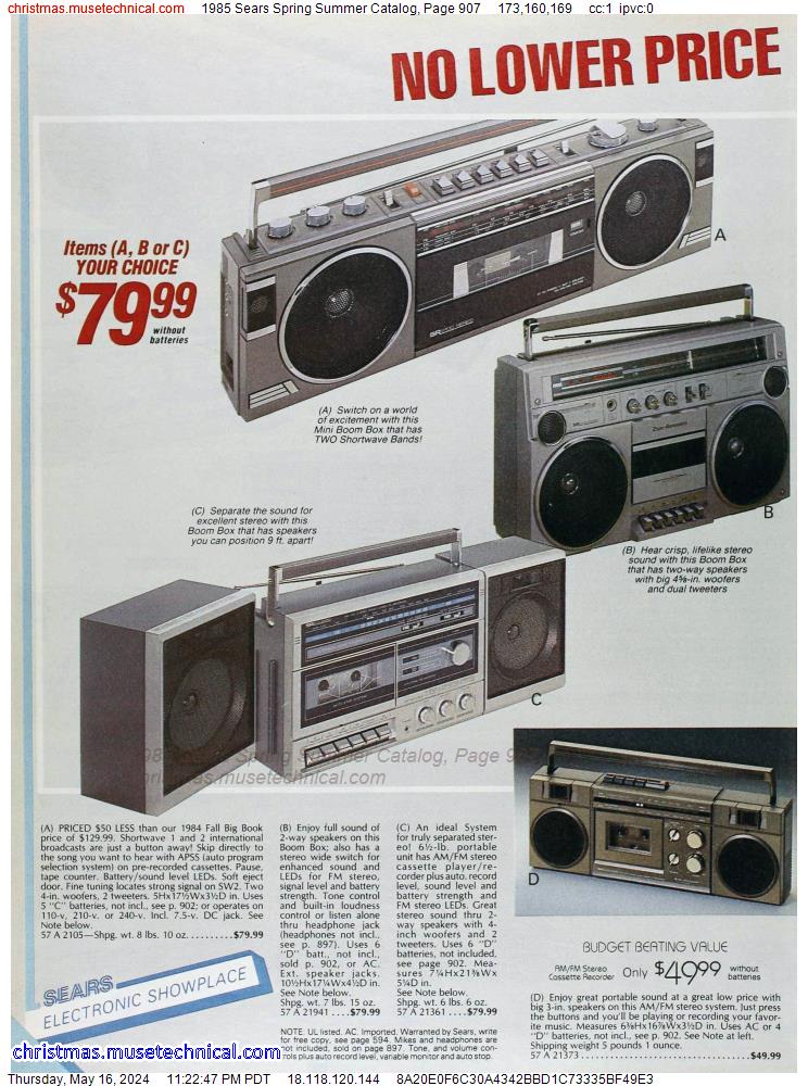 1985 Sears Spring Summer Catalog, Page 907