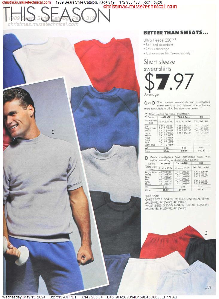 1989 Sears Style Catalog, Page 319