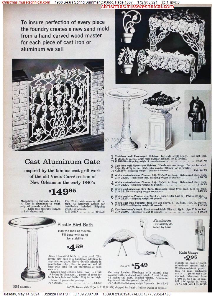 1966 Sears Spring Summer Catalog, Page 1067