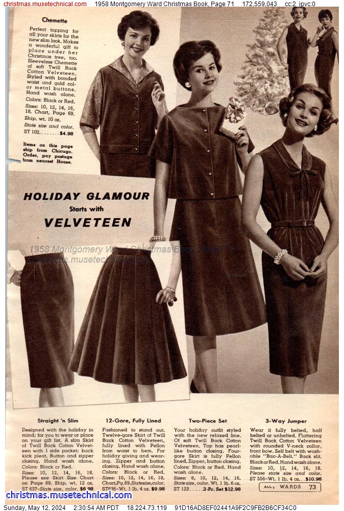 1958 Montgomery Ward Christmas Book, Page 71
