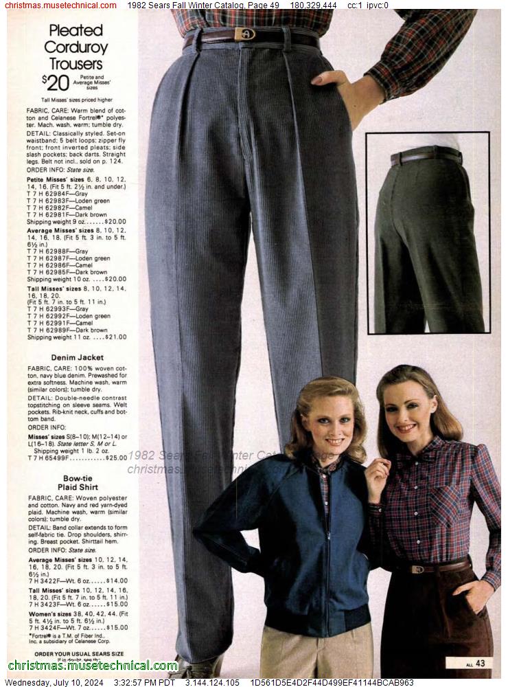 1982 Sears Fall Winter Catalog, Page 49