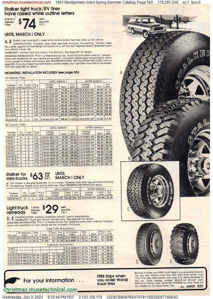 1981 Montgomery Ward Spring Summer Catalog, Page 555