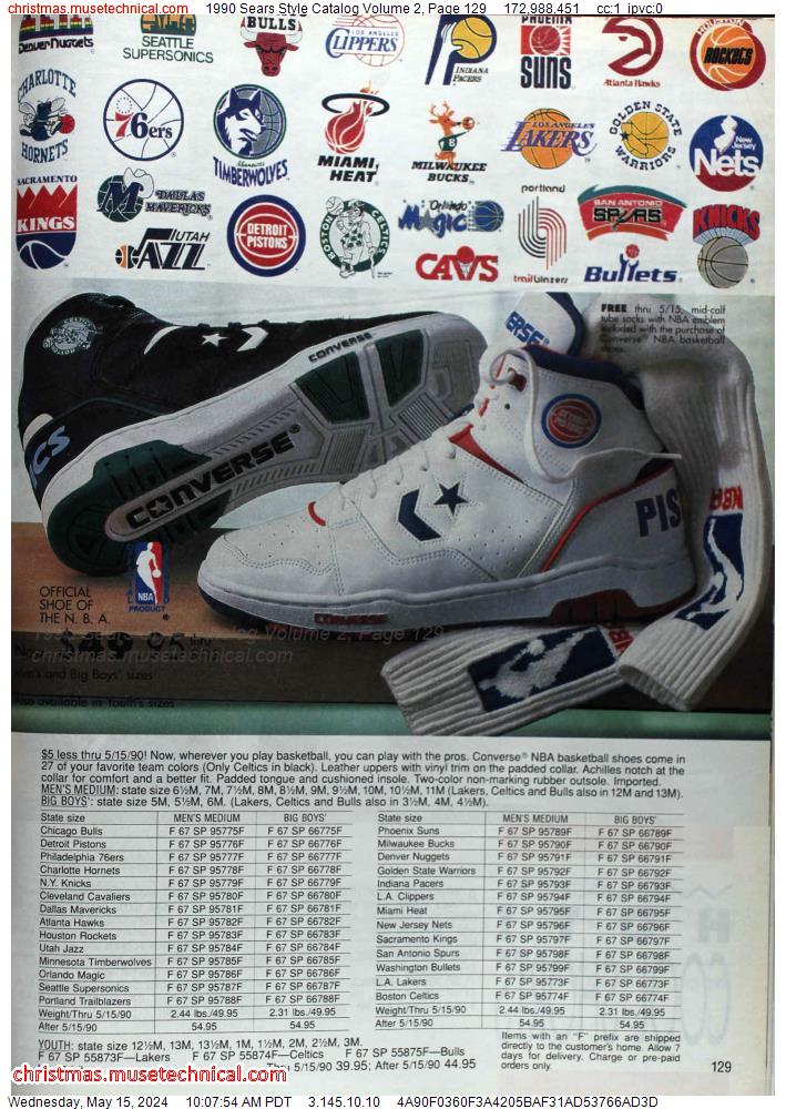 1990 Sears Style Catalog Volume 2, Page 129